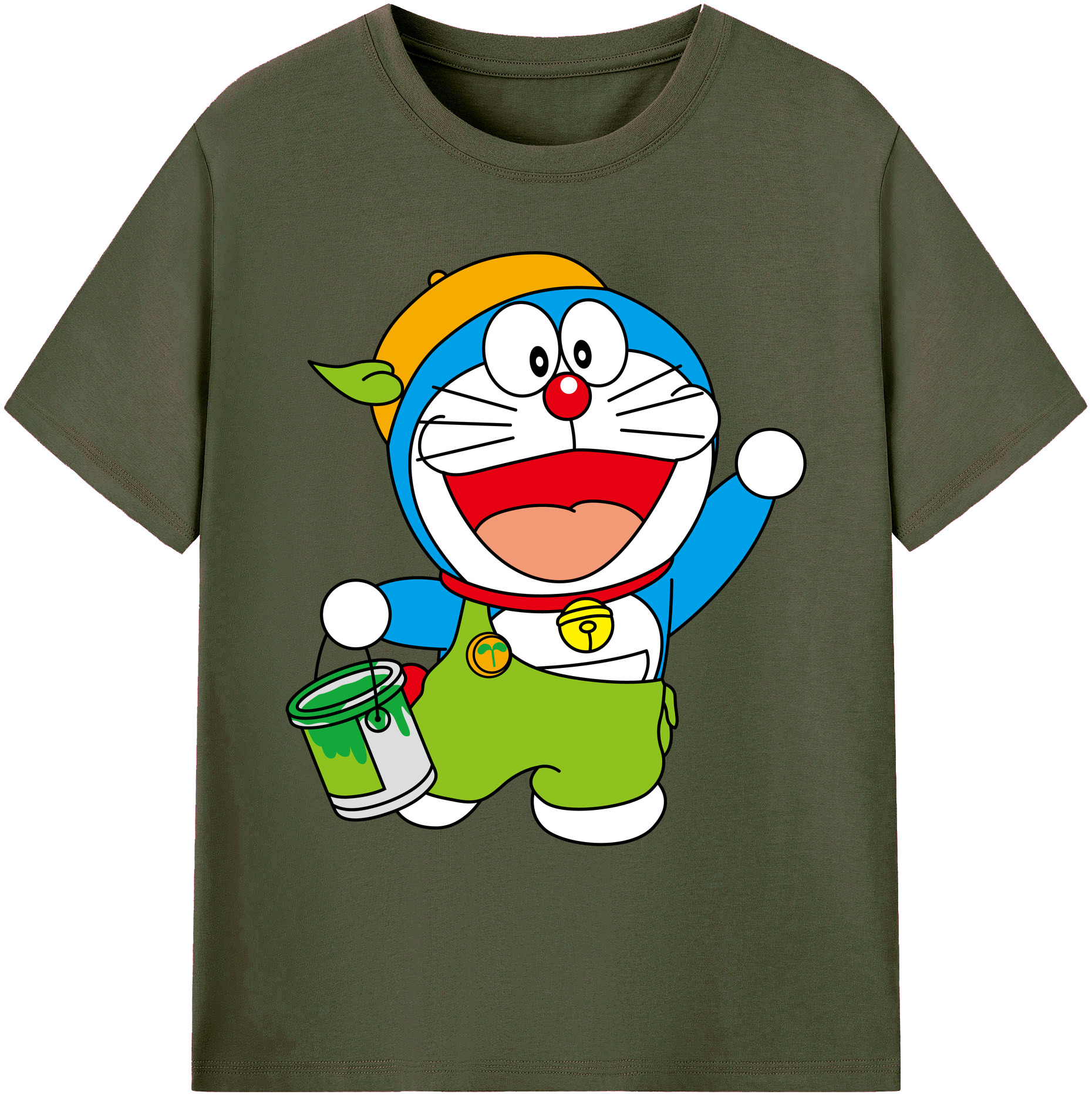 （画像用） ドラえもん Doraemon 綿100％ メンズ半袖Tシャツ｜肌触りやわらか＆通気性